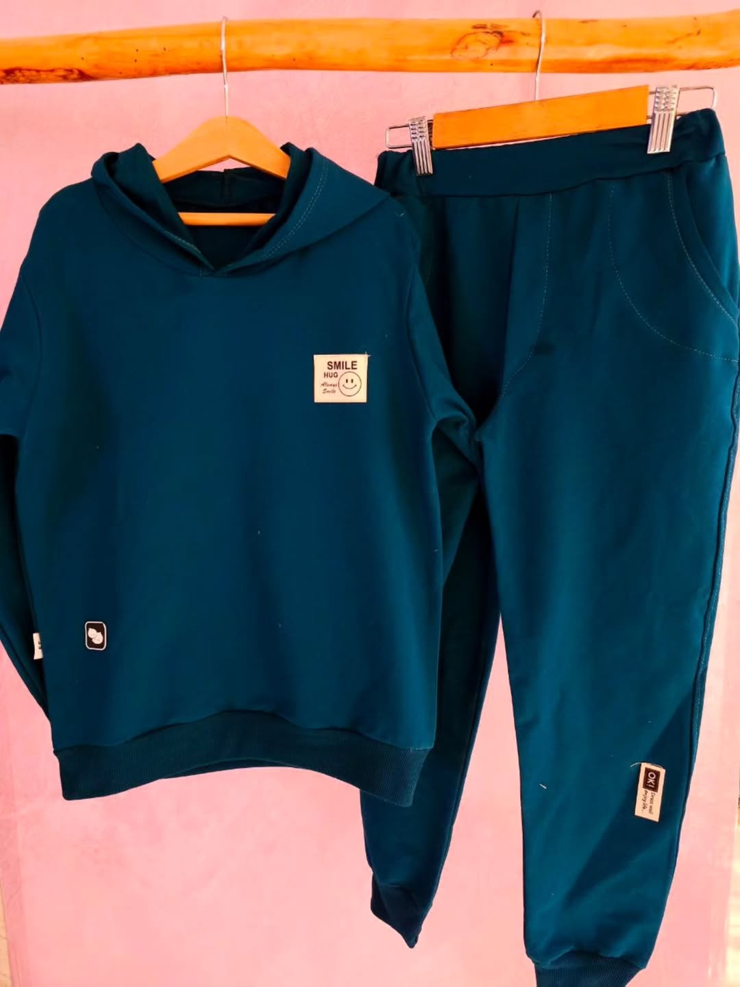 هودی شلوار بچه‌گانه اسپورت مدل لبخند